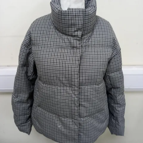 UNI QLO PADDED GREY CHECK JACKET - 6