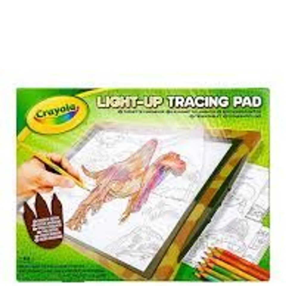 BOXED CRAYOLA DINOSAUR LIGHT-UP TRACING PAD