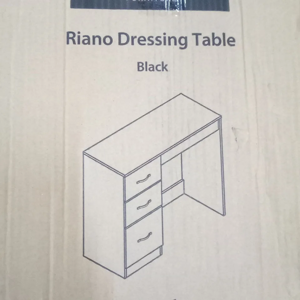 BOXED LASSIC RIANO DRESSING TABLE - BLACK 