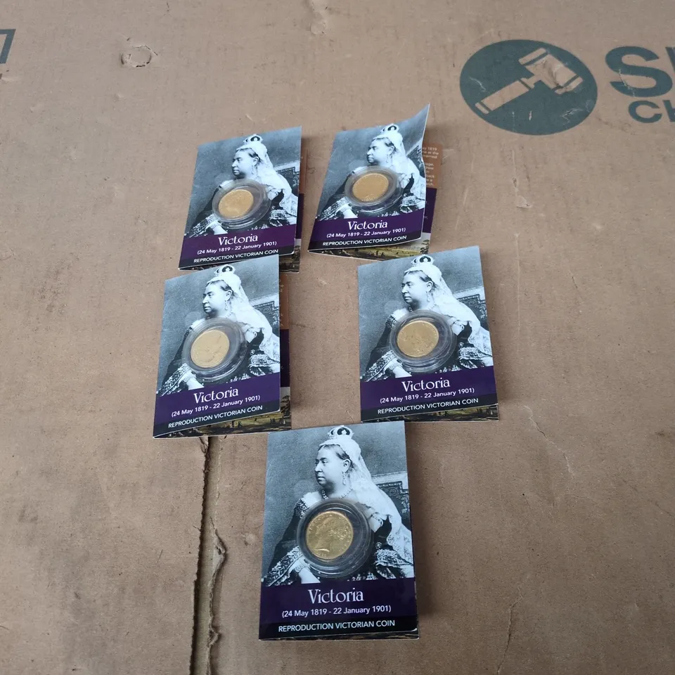 5 BRAND NEW REPRODUCTION VICTORIAN COINS