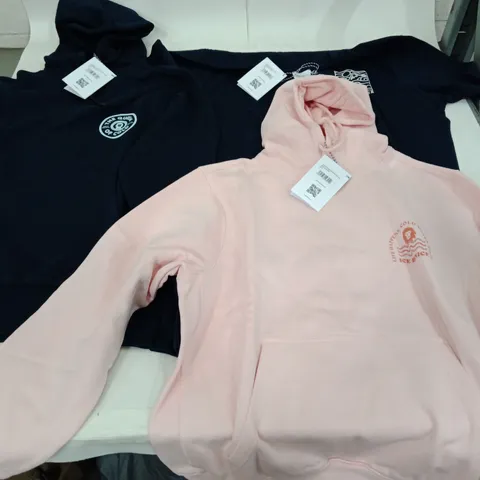 BOX OF MIXED ASSORTMENT OF BRAND NEW BRASS MONKEY CLOTHING ITEMS INCLUDING - HOODIES, T-SHIRTS - MIXED SIZES - APPROXIMATELY 34 ITEMS