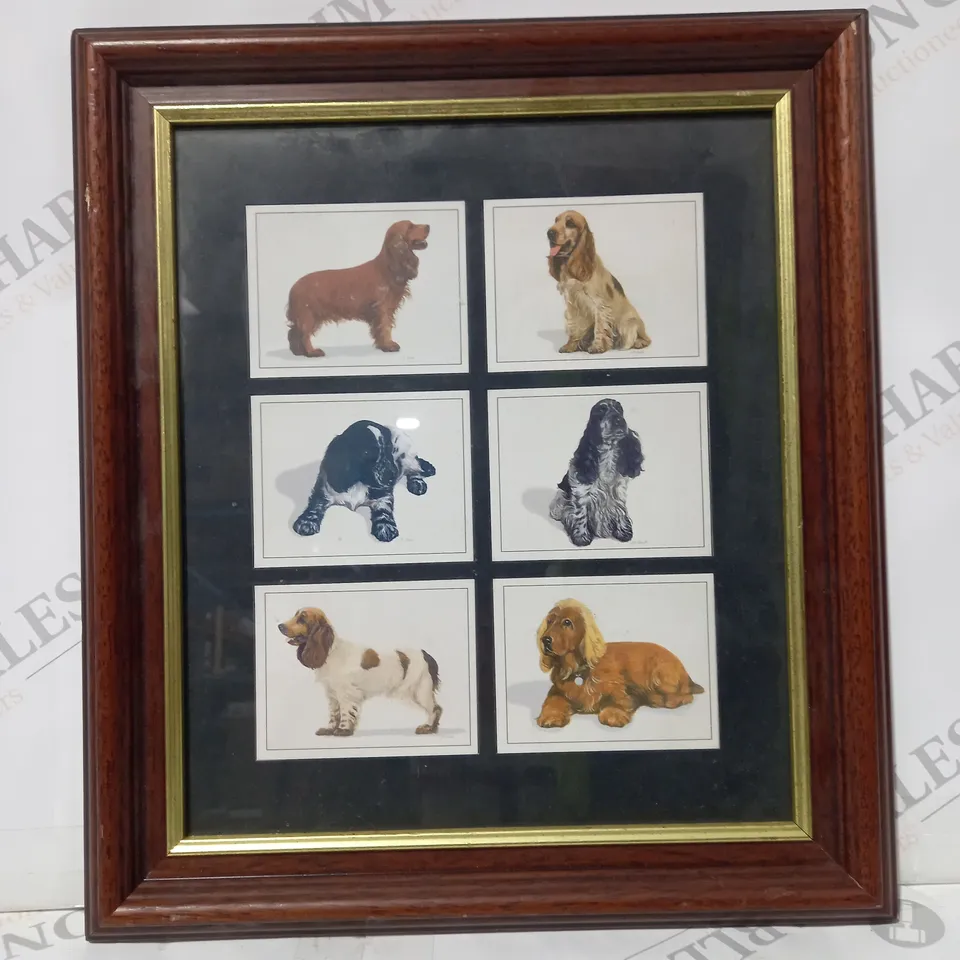 FRAMED WALL MOUNTABLE IMPERIAL DOG COLLECTION COCKER SPANIELS ART PRINT