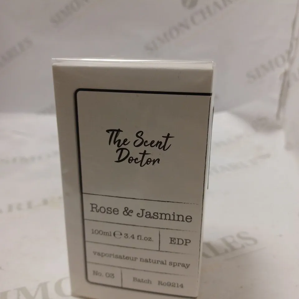 BOXED AND SEALED THE SCENT DOCTOR ROSE AND JASMINE 100ML
