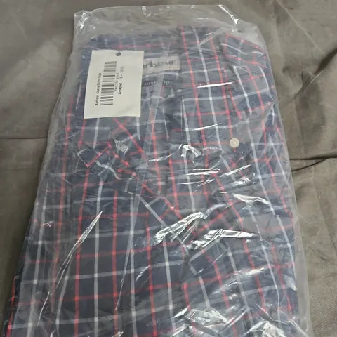 BARBOUR CASUAL SHIRT – NAVY PLAID SHIRT (MEN'S) SIZE UNSPECIFIED
