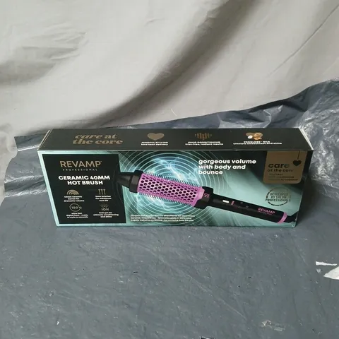 BOX OF 15 X REVAMP PURPLE/BLACK CERAMIC 40MM HOT BRUSH BOXED