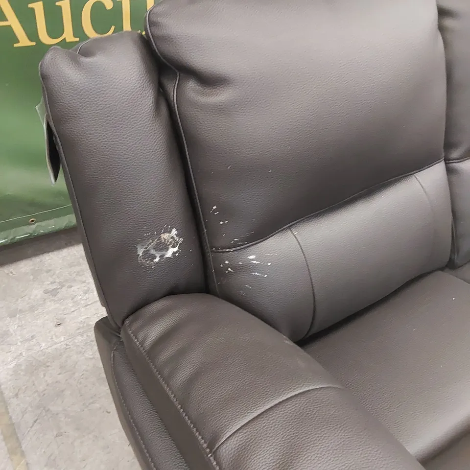 ALBION LUXURY FAUX LEATHER 3 SEATER HIGH BACK MANUAL RECLINER SOFA RRP £749
