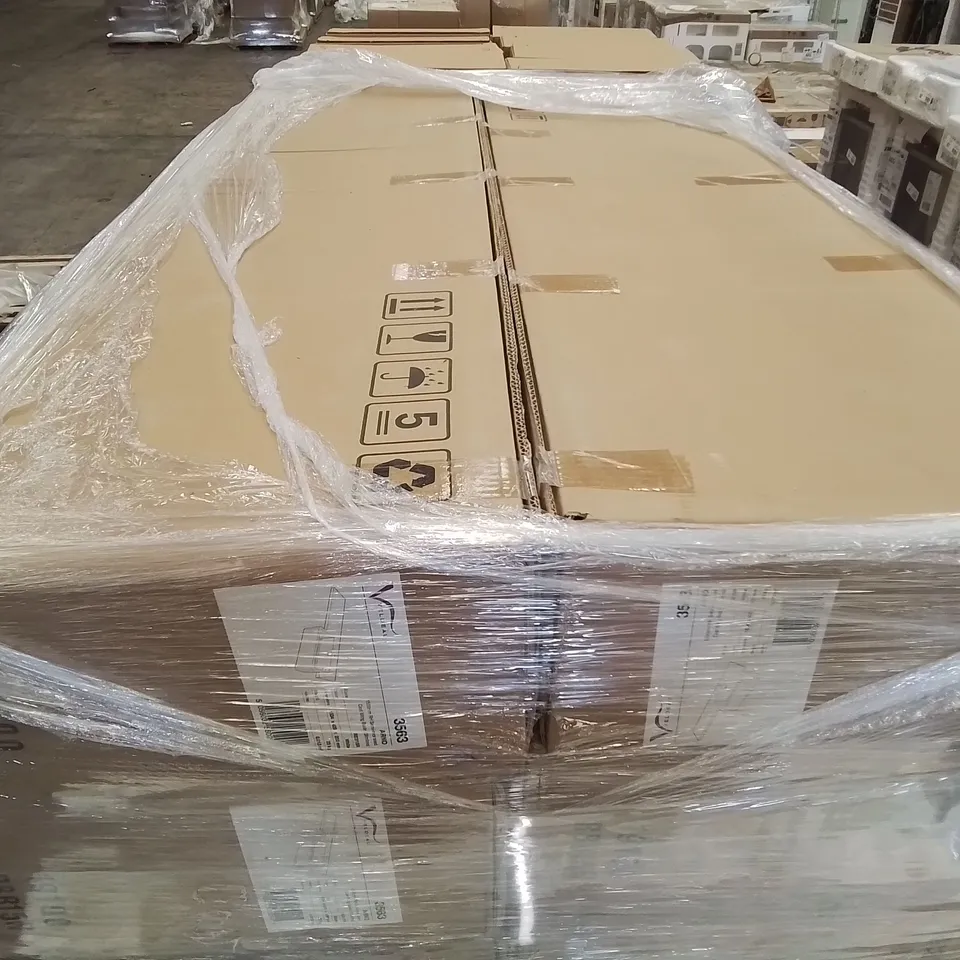 LOT OF 4 BOXED AS NEW VELDEAU ARNO 1500MM RH SEMI RECESSED CAST WING BASIN - 1534X420X200MM