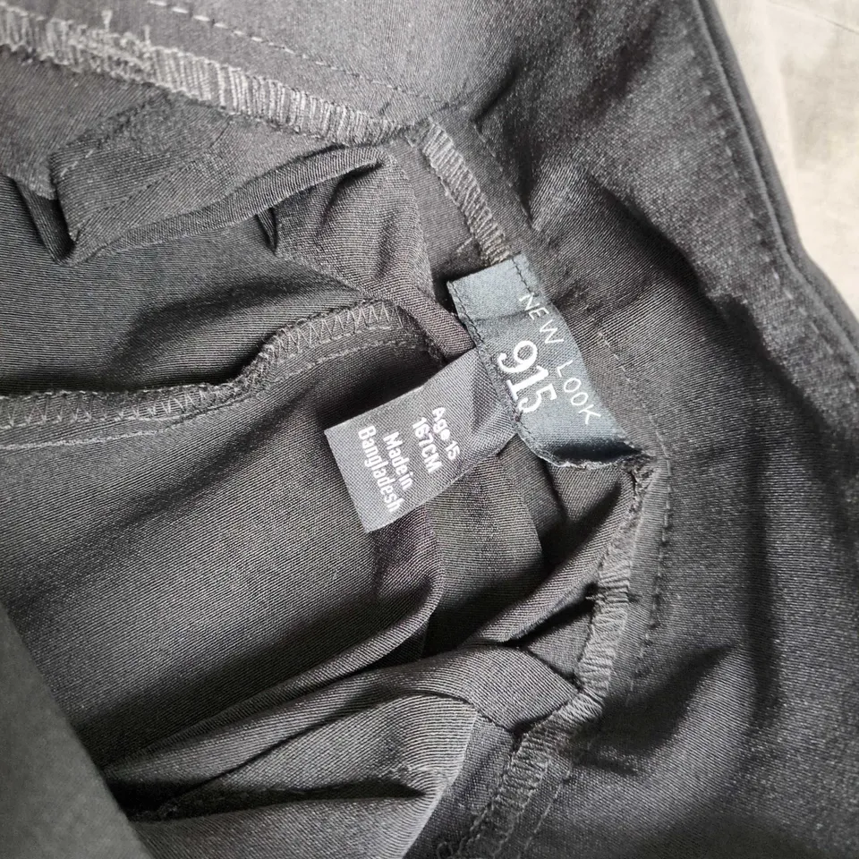 NEW LOOK BLACK WOMEN'S TROUSERS – TAILORED, BELT LOOPS . 15 YRS 