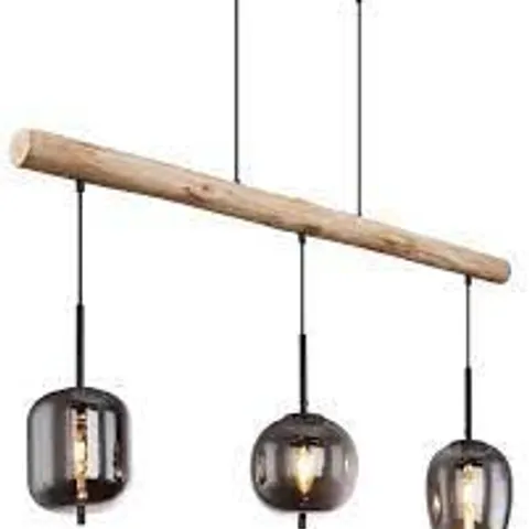 BOXED BLACKY 3-LIGHT KITCHEN ISLAND JAR PENDANT (1 BOX)
