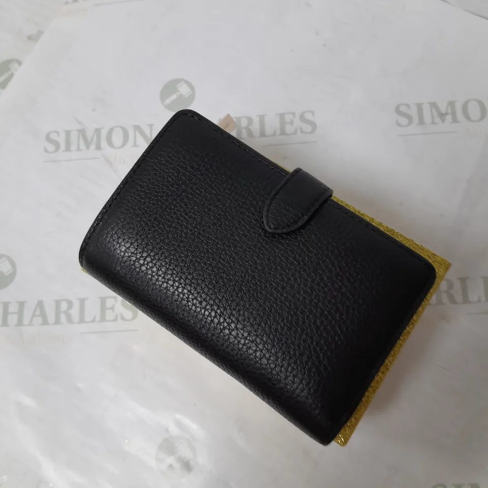 KATE SPADE BLACK LEATHER PURSE WITH GOLD DETAILS