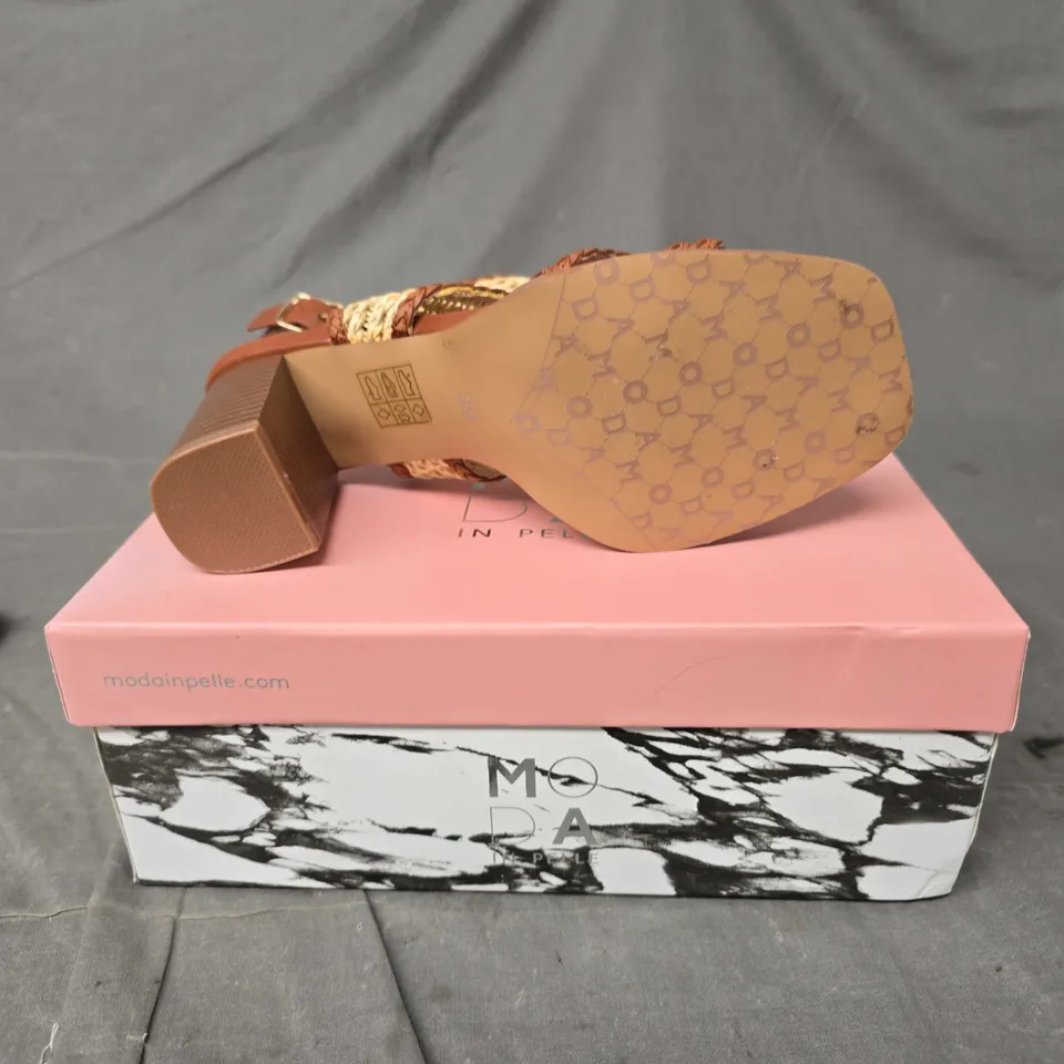 BOXED PAIR OF MODA IN PELLE LOUANNE HIGH HEEL SANDALS - 6