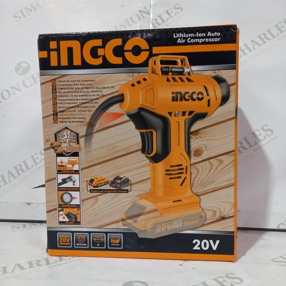 INGCO LITHIUM-ION AUTO AIR COMPRESSOR