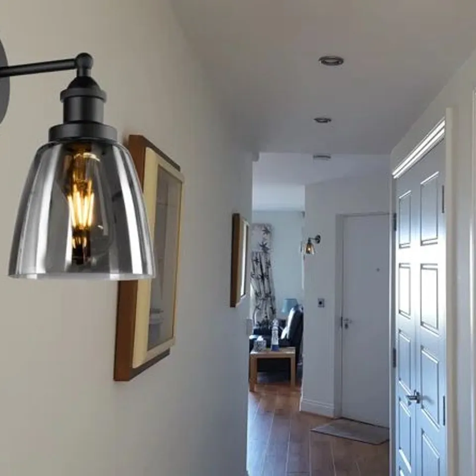 BOXED WAYLAND 1 - LIGHT DIMMABLE INDUSTRIAL STYLE WALL LIGHT (1 BOX)