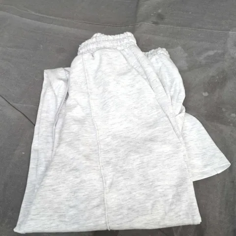 BERSHKA LIGHT GREY JOGGERS WITH DRAWSTRING WAIST