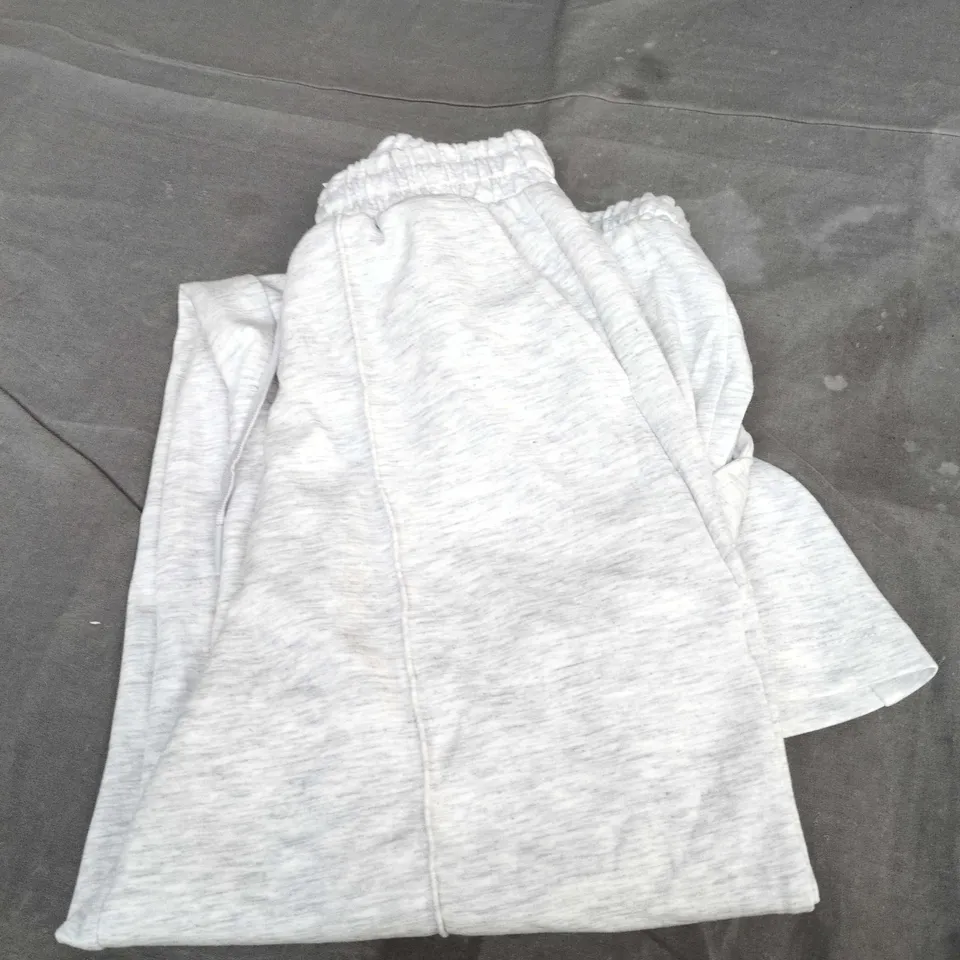 BERSHKA LIGHT GREY JOGGERS WITH DRAWSTRING WAIST