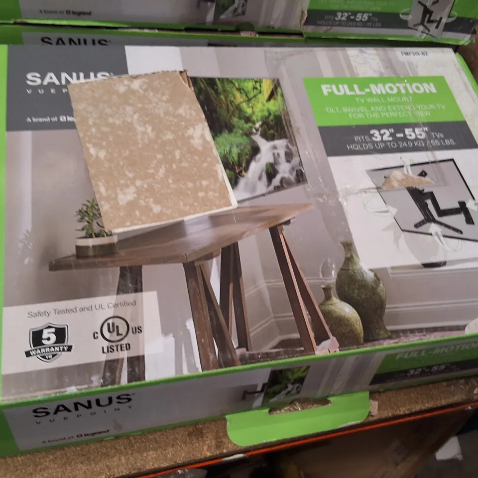 SANUS FULL-MOTION TV WALL MOUNT FOR 32-55 INCH TVS – BOXED FMF319-B2