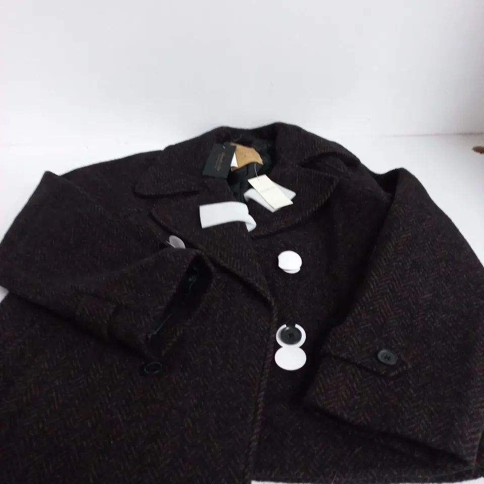 ABERCROMBIE & FITCH SIGNATURE COLLECTION WOOL-BLEND COAT – M