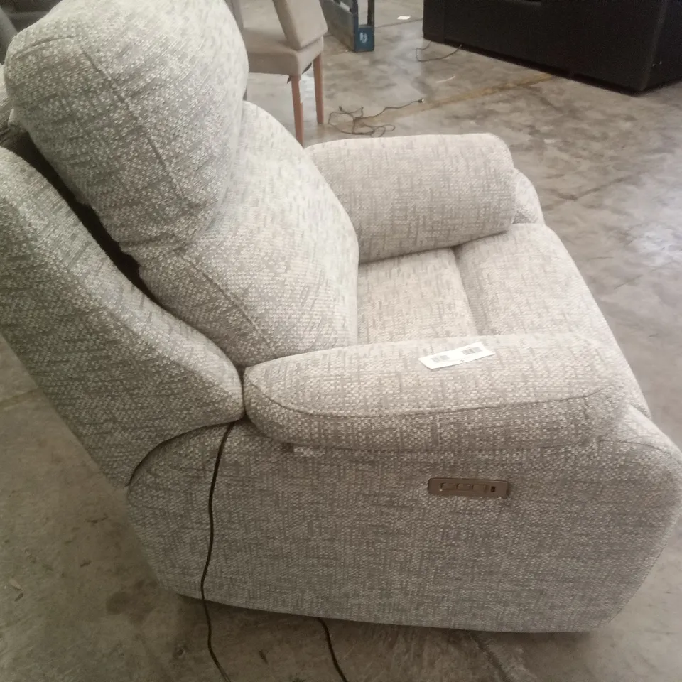 DESIGNER G PLAN MADE KINGSBURY ELECTRIC RECLINER CHAIR - REMCO LIGHT GREY FABRIC 