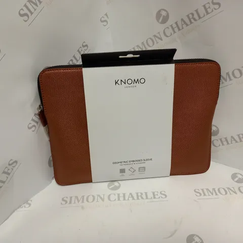 APPROXIMATELY 13 BRAND NEW KNOMO GEOMETRIC EMBOSSED SLEEVE IN COPPER FOR MACBOOK TWELVE INCH AND ULTRABOOKS