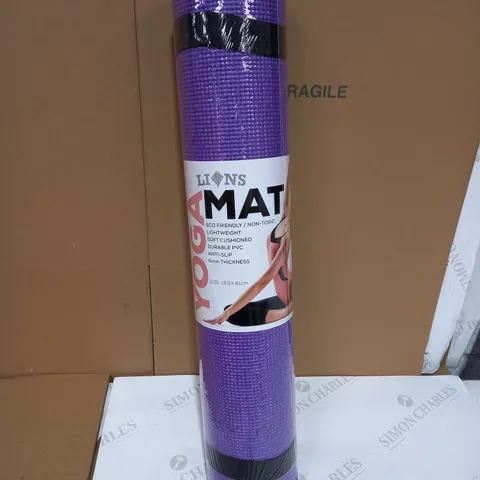 LIONS PURPLE LIGHTWEIGHT PVC YOGA MAT