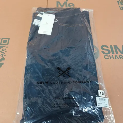 CREW CLOTHING COMPANY STRAIGHT JEANS – DARKWASH, UK 16R (MEN'S)