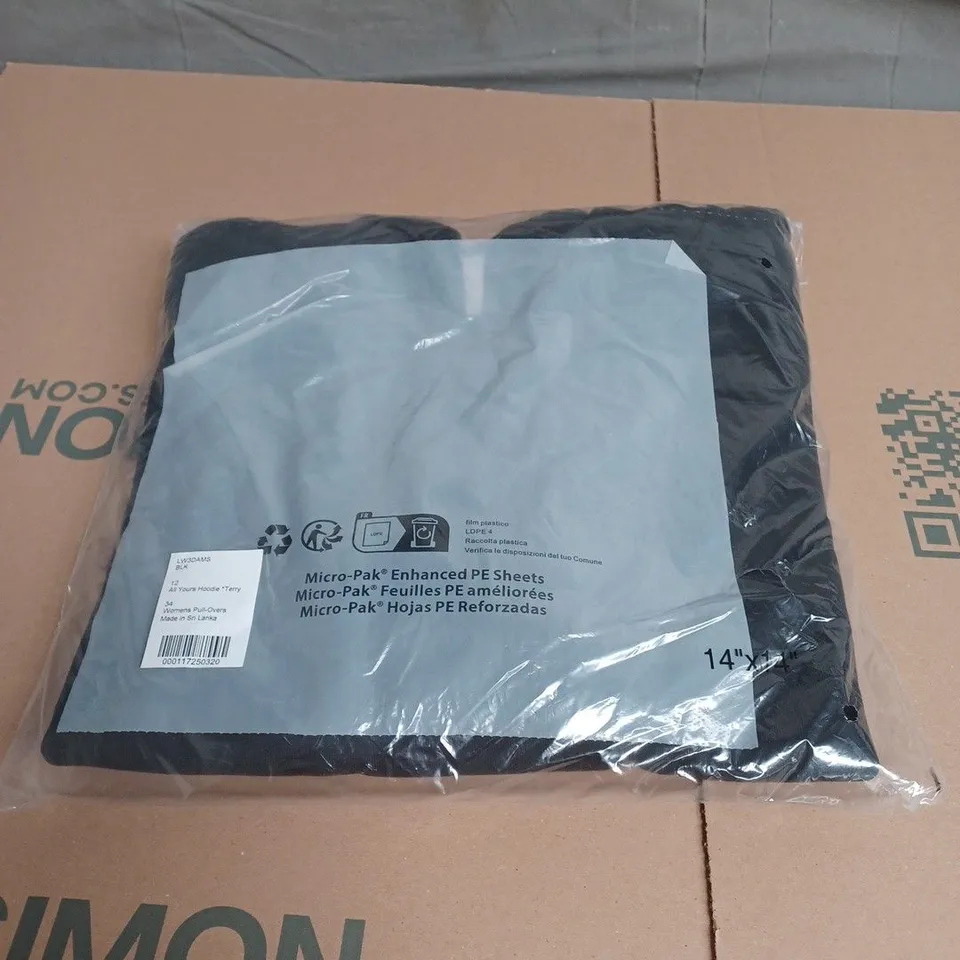 BAGGED LULULEMON ALL YOURS TERRY HOODIE IN BLACK SIZE 12