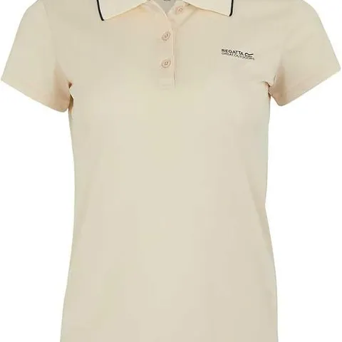 BRAND NEW REGATTA WOMENS MAVERICK V POLO SHIRT IN LIGHT VANILLA - UK 26