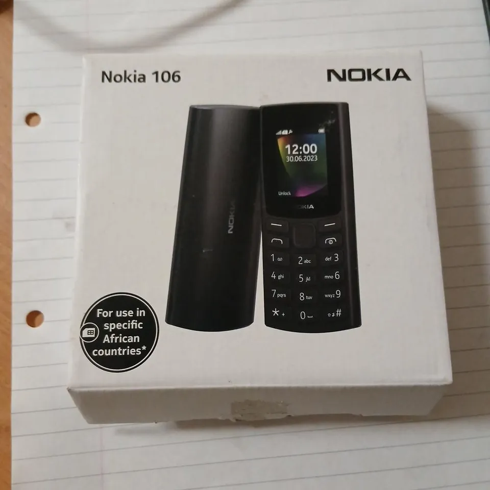 NOKIA 106 MOBILE PHONE – BLACK (BOXED)