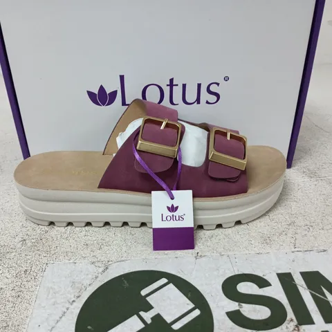 BOXED PAIR OF LOTUS VOLOS SHOES IN PLUM - EU 40