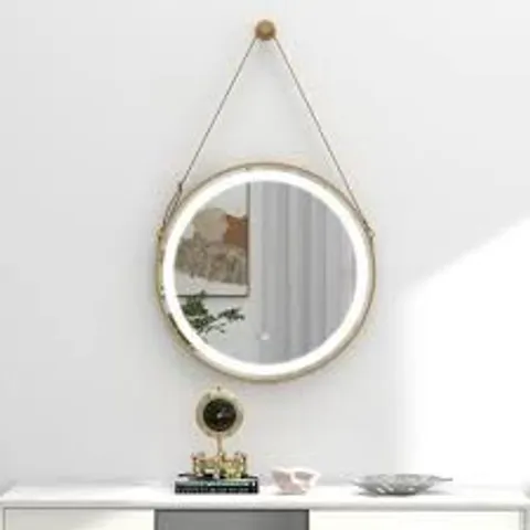 BOXED COSTWAY SILVER 3 COLOUR HANGING WALL BATHROOM MIRROR - GOLD