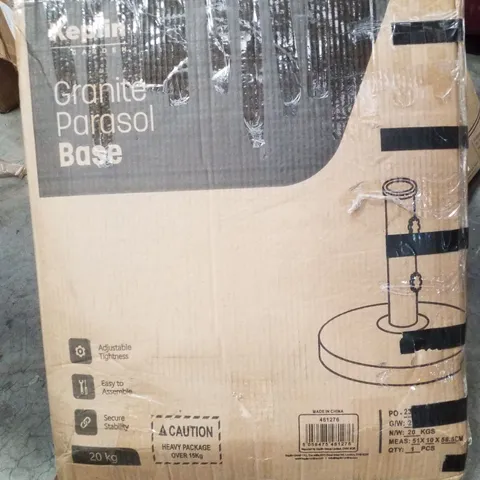 BOXED KEPLIN GRANITE PARASOL BASE 20KG