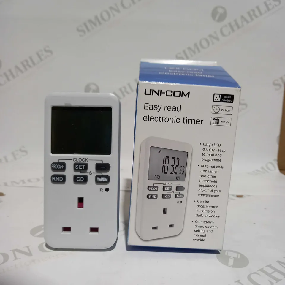 UNI-COM EASY READ DIGITAL ELECTRONIC TIMER SOCKET