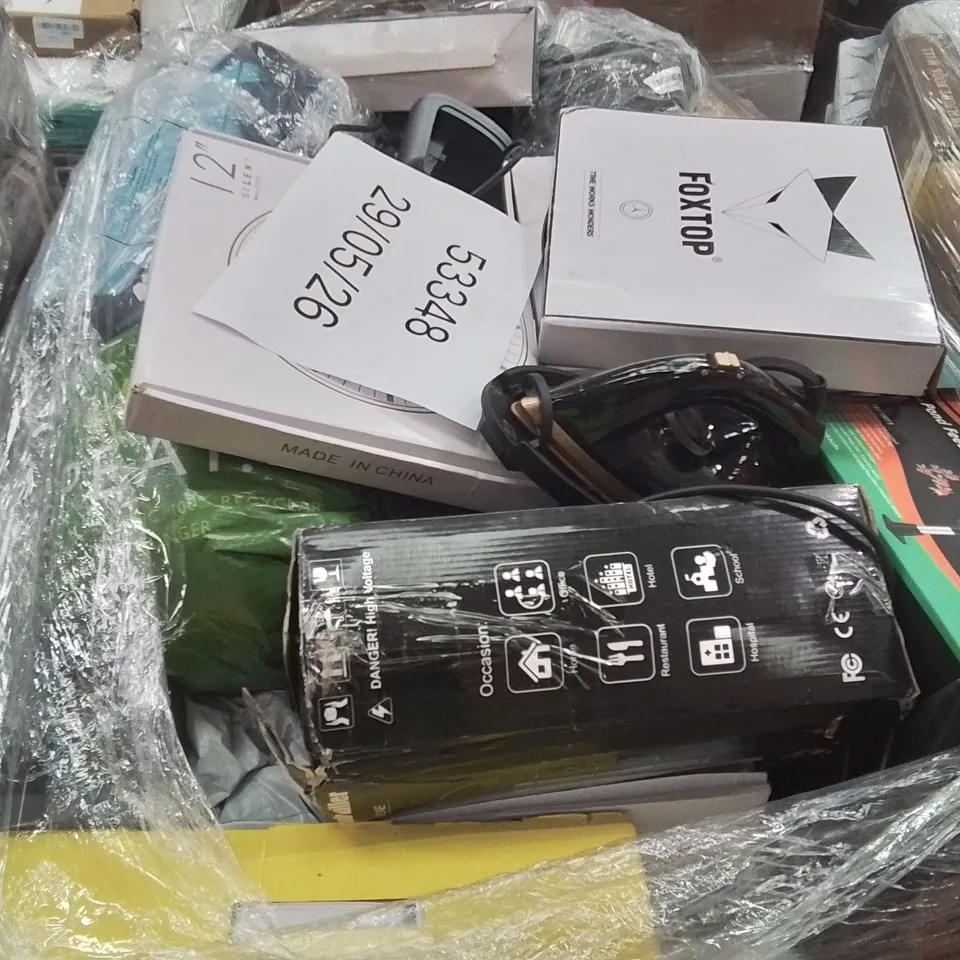 PALLET CONTAINING A LARGE QUANTITY OF ELECTRICAL PRODUCTS TO INCLUDE;KETTLE,HAND BLENDER,CHRISTMAS LIGHTS