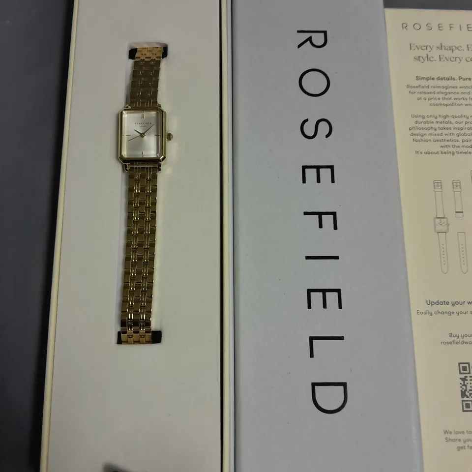 BOXED ROSEFIELD RECTANGULAR LADIES WATCH