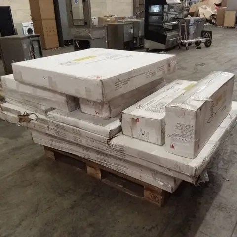 PALLET OF ASSORTED INCOMPLETE DESIGNER FURNITURE PARTS AND PIECES 