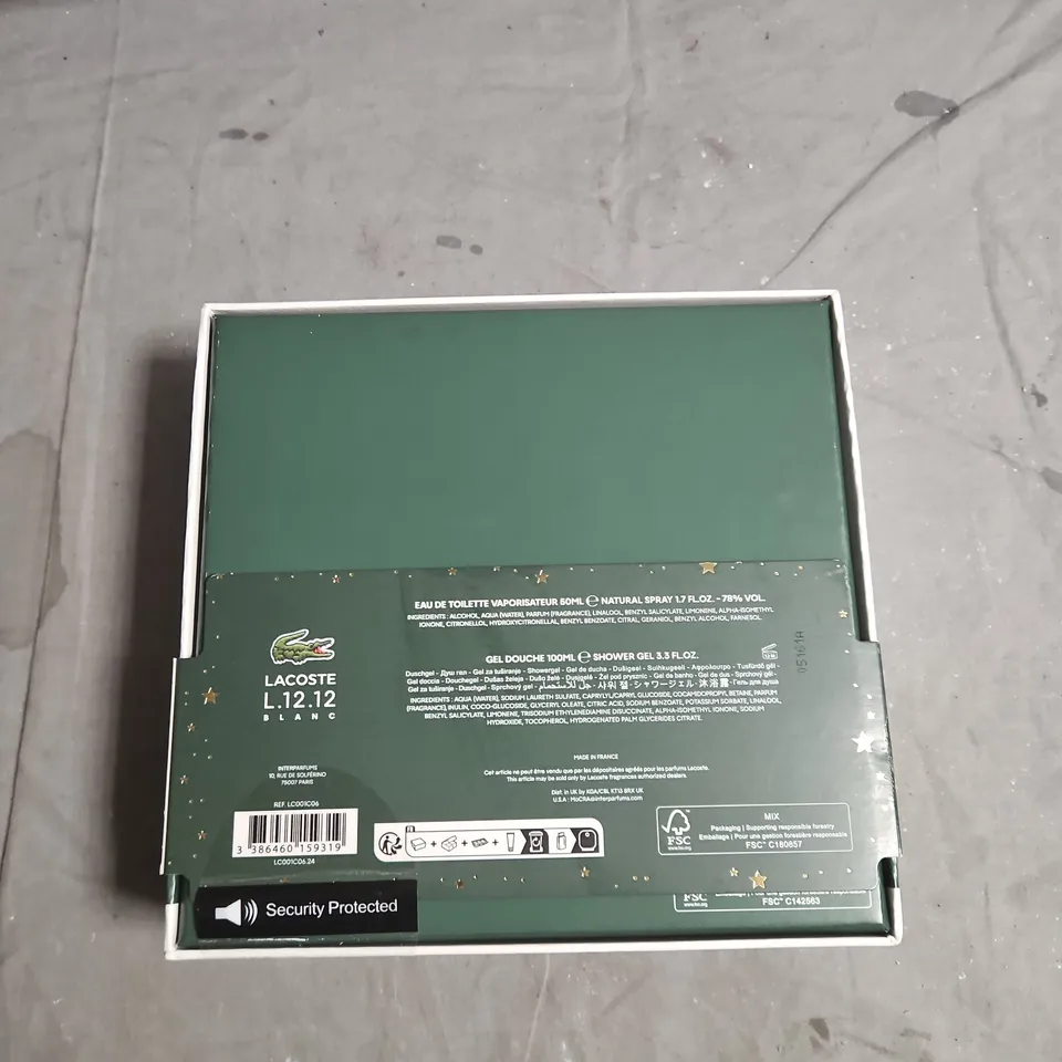 LACOSTE L.12.12 BLANC GIFT SET – EEAU DE TOILETTE 50ML + SHOWER GEL 100ML