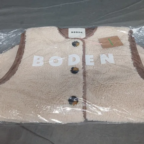 BODEN CREAM GILLET SIZE 12