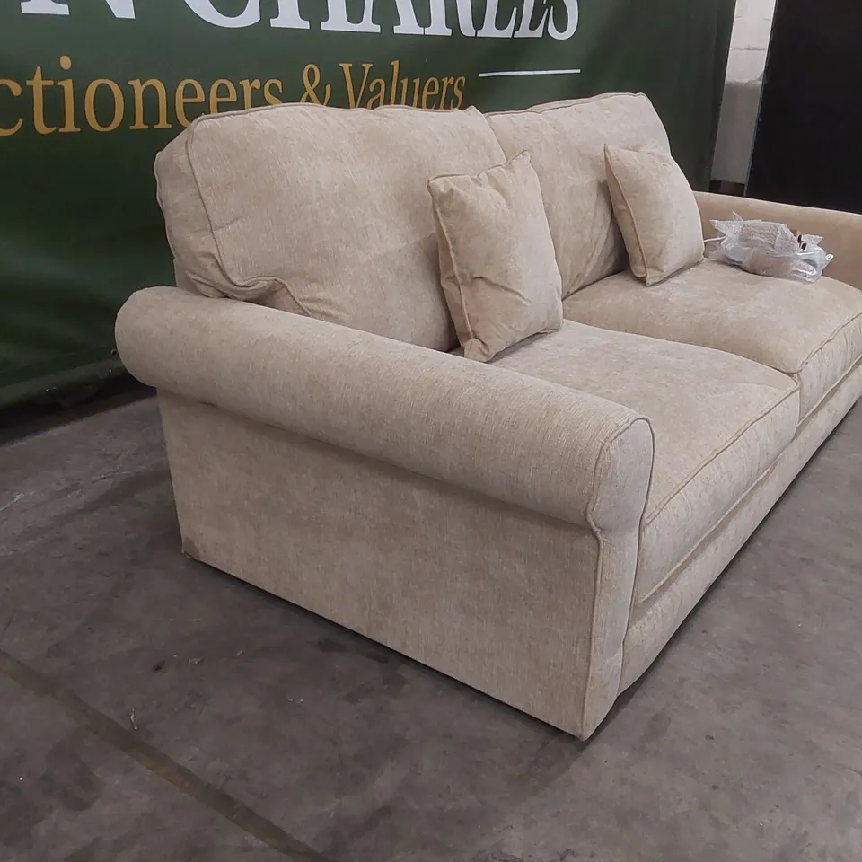 QUALITY DESIGNER FABRIC UPHOLSTERED 4 SEATER SOFA