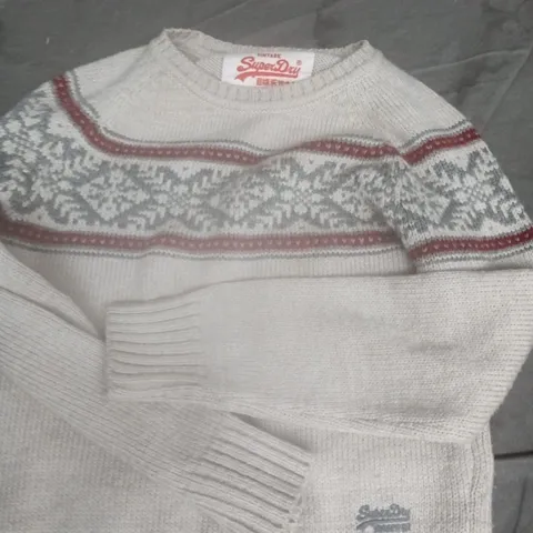 SUPERDRY VINTAGE NORDIC KNIT SWEATER – UK SIZE S