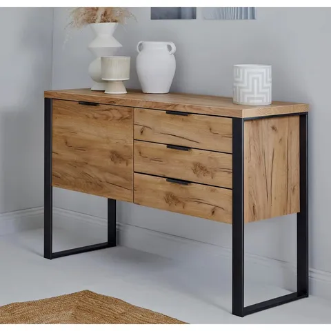 BOXED APOGEE 119CM WIDE 3 DRAWER SIDEBOARD 