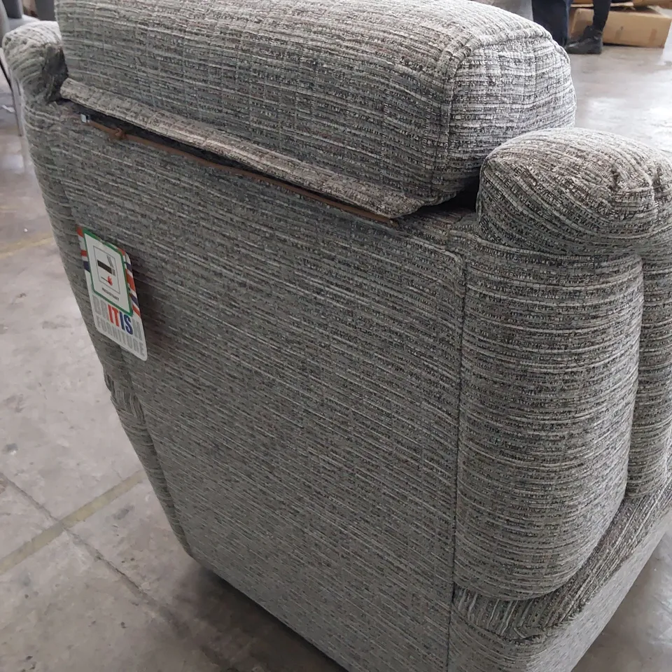 QUALITY BRITISH DESIGNER PARKER KNOLL COLORADO EASY CHAIR GREY FABRIC 