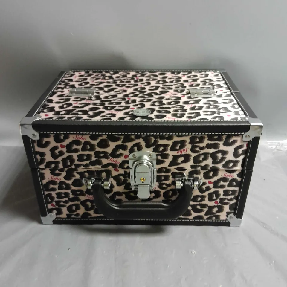 SOHO COSMETIC STORAGE BOX IN LEOPARD PRINT
