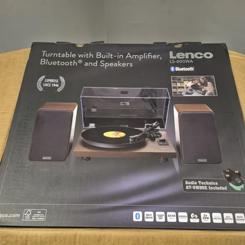 BOXED LENCO LS-600WA TURNTABLE WITH BUILT IN AMPLIFIER