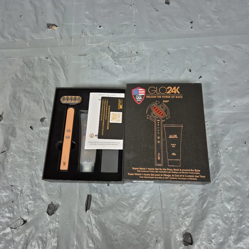 BOXED GLO24K SUPER WAND + HYDRA GEL