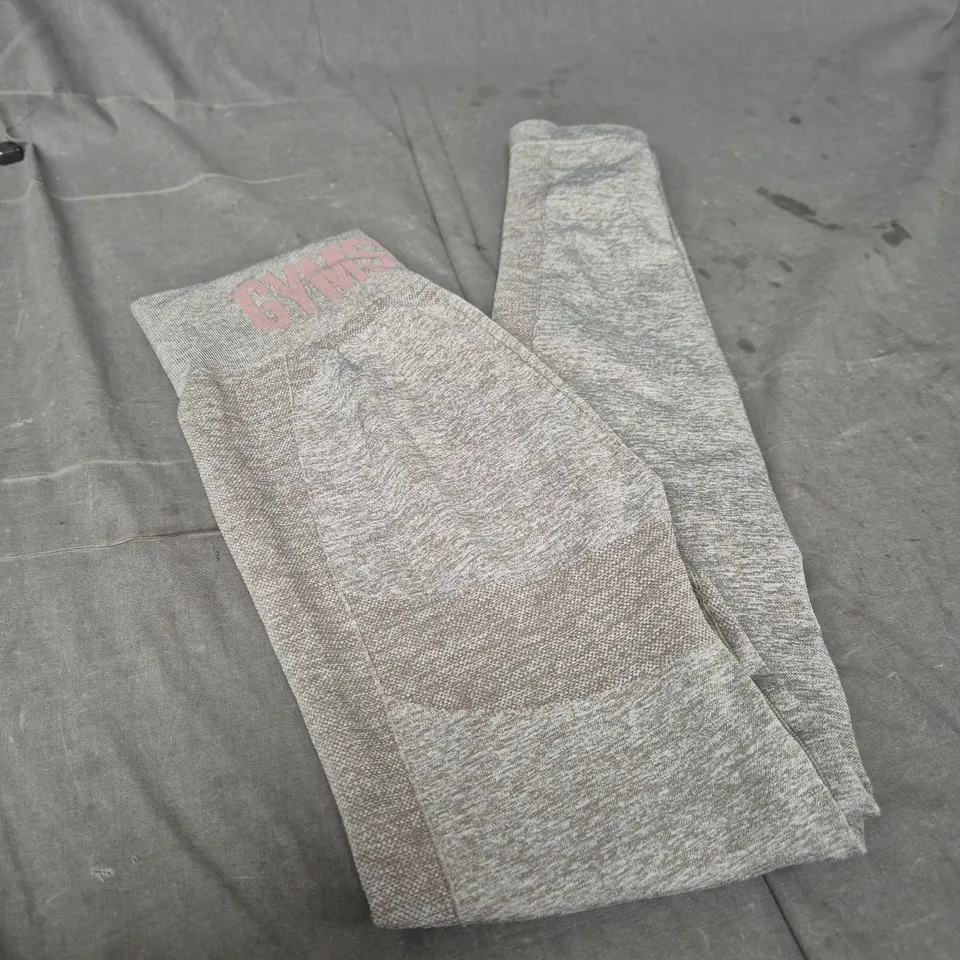 GYMSHARK WOMENS GREY MARL LEGGINGS – UK M (M)