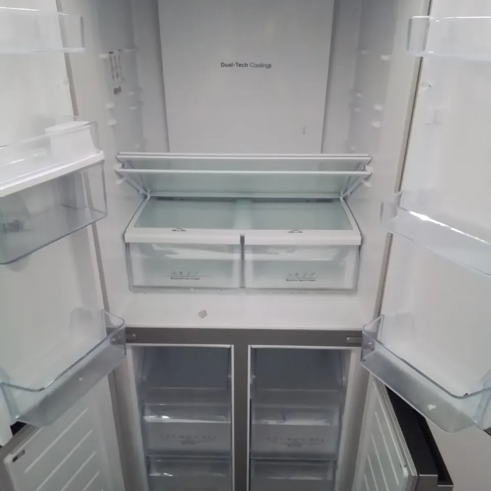 HISENSE RQ560N4WCF FREESTANDING AMERICAN FRIDGE FREEZER CROSS DOOR, NO FROST, 454 LITERS, STAINLESS STEEL - F RATED, NOISE LEVEL: 41 DECIBELS [ENERGY CLASS F]