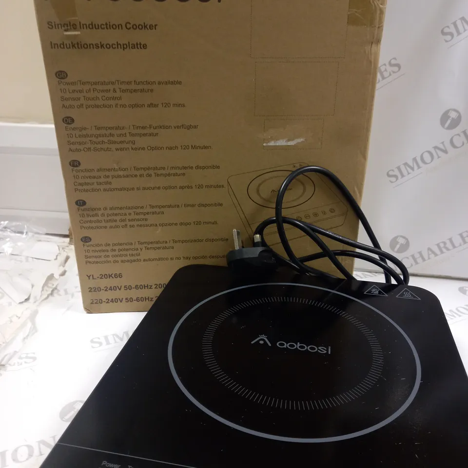 BOXED AOBOSI SINGLE INDUCTION COOKER 