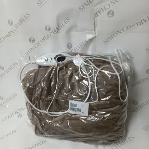 BOXED COZEE HOME VELVETSOFT HEATED THROW IN DARK TAUPE