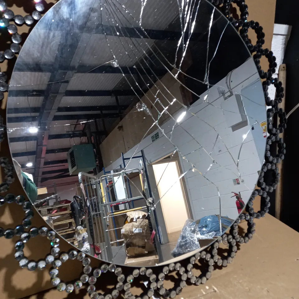JM BY JULIEN MACDONALD CIRCULAR CRYSTAL WALL MIRROR