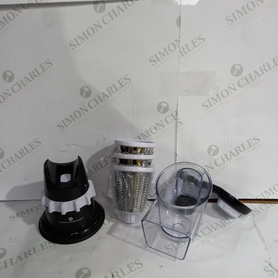 COOK'S ESSENTIALS SPEED GRATER & SLICER WITH SUCTION BASE - BLACK